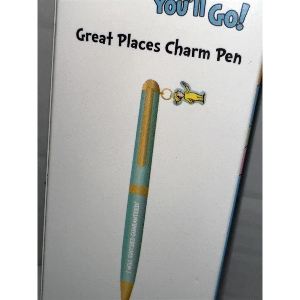 Dr Seuss Oh The Places Youll Go Great Places Charm Pen Blue Gold Black Ink NEW